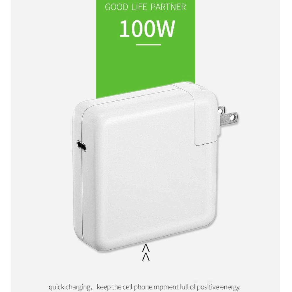 100W Power Adapter for Apple Macbook Laptop Charger Phone Charger with Type-C Port
