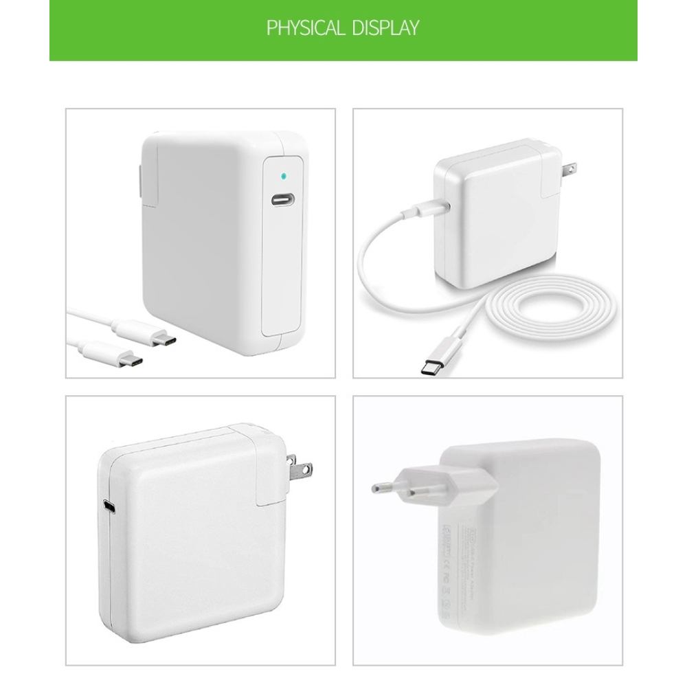 100W Power Adapter for Apple Macbook Laptop Charger Phone Charger with Type-C Port